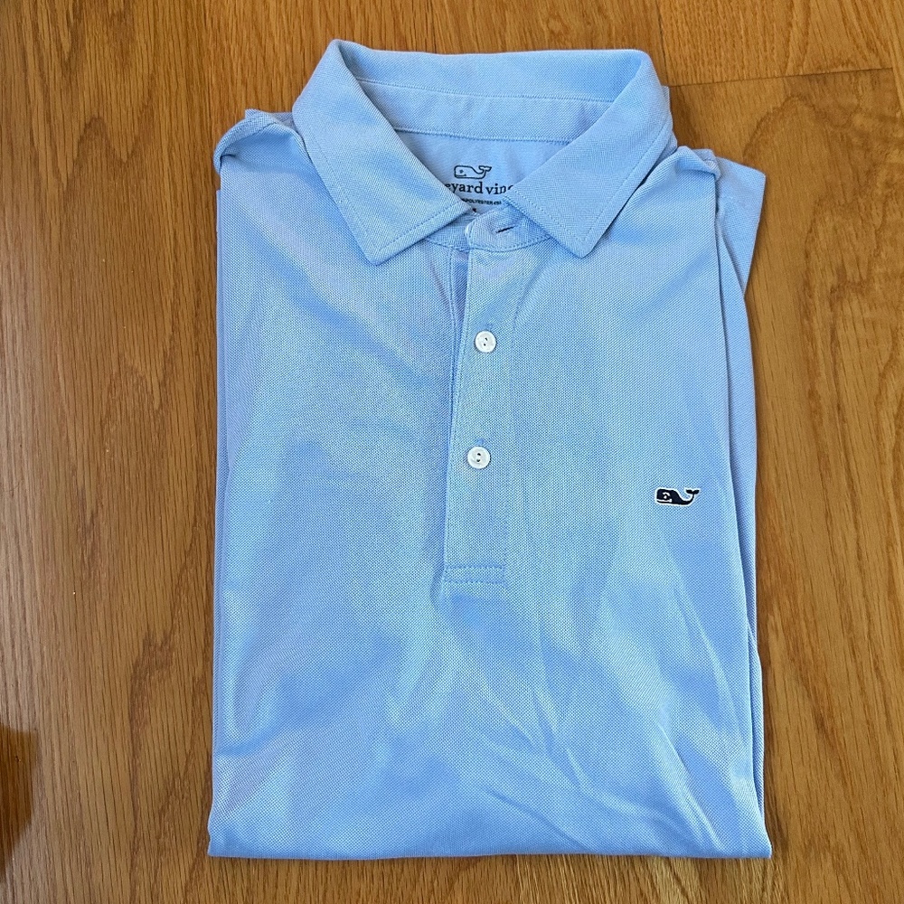 Vineyard Vines Blue Performance Polo - Medium